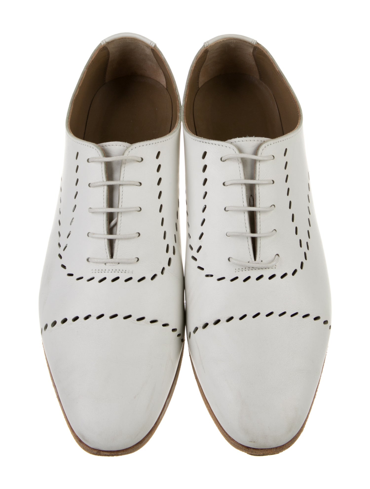 Hermès Leather Lasercut Accents Oxfords